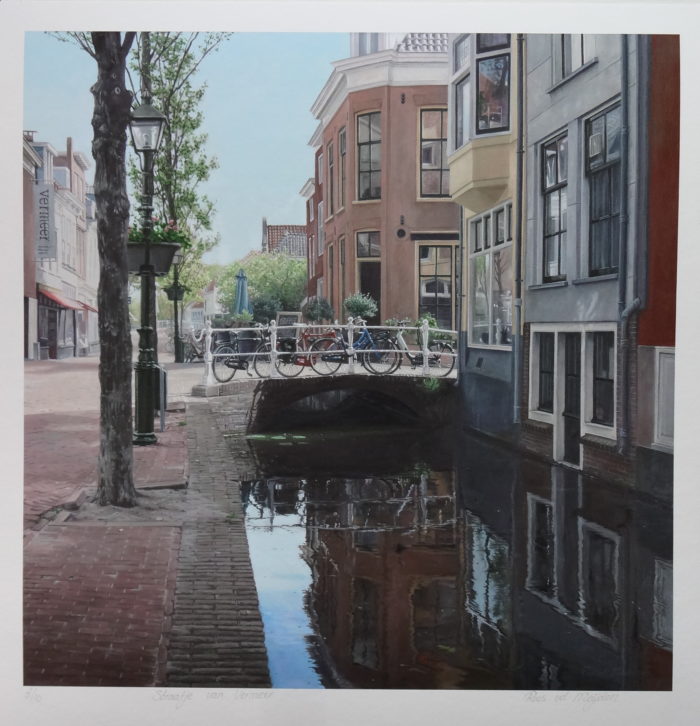 giclée Straatje van Vermeer Roos van der Meijden
