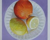 gouache citroen en bloedsinasappel
