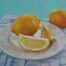 gouache citroenen op een bord