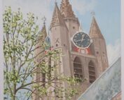 Gouache Oude Kerk Delft © Roos van der Meijden